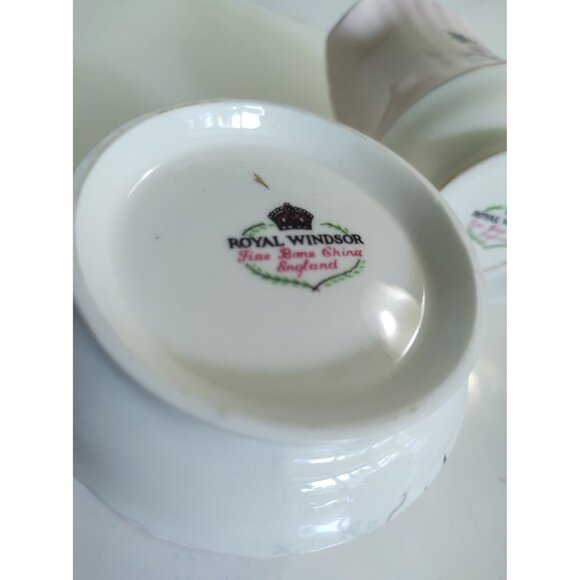 Royal Windsor Bone China Creamer & Sugar set Floral - Picture 11 of 13